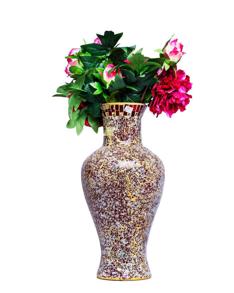 Multicolor Glass Decorative Vase – 49cm
