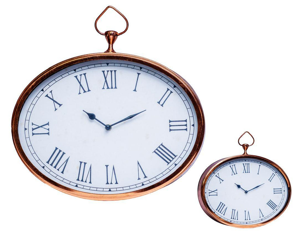 Rose Gold Oval Wall Clock