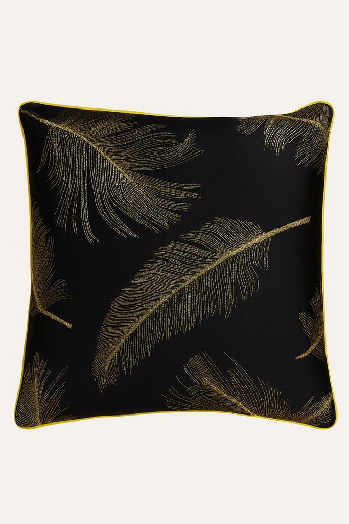 Luxury Black & Gold Square Throw Pillow – 44cm x 44cm