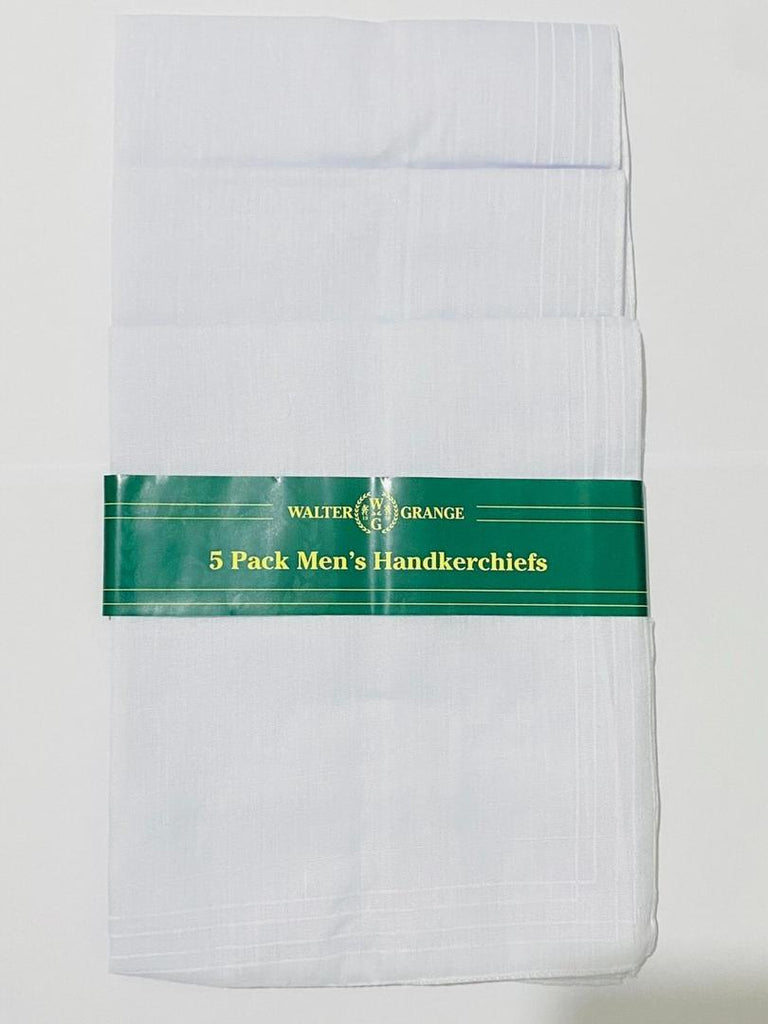 Walter Grange 5 Pack Men’s Handkerchiefs