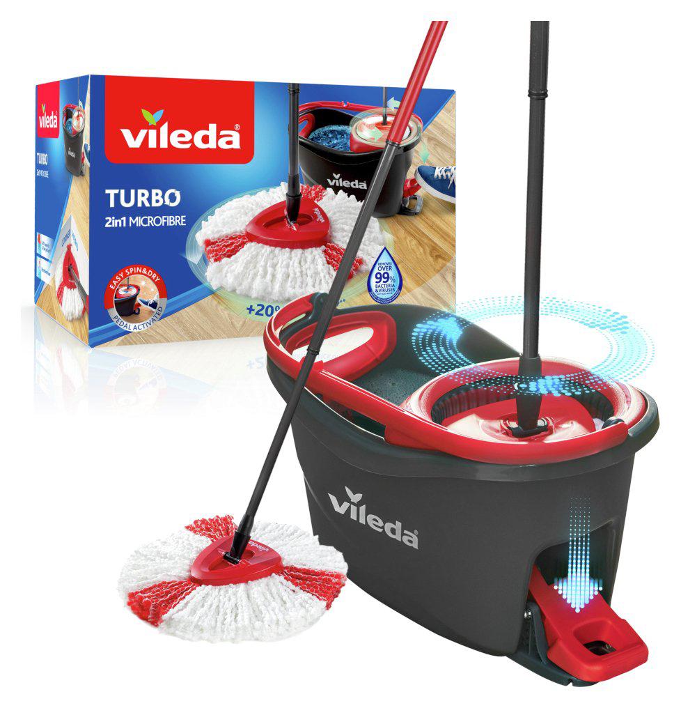 Vileda Turbo 2 in 1 Microfibre Mop and Bucket Set