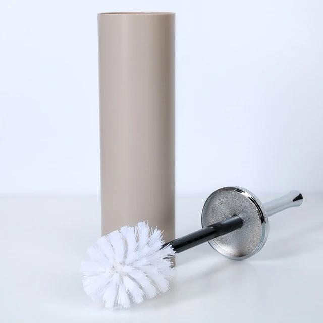 Cylindrical Toilet Brush & Holder – Stainless Steel Handle