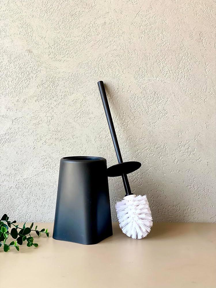 Square-Shaped Toilet Brush & Holder – Durable Plastic Design