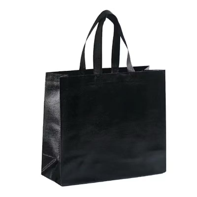 Metallic Black Carrier Bag – Pack of 10