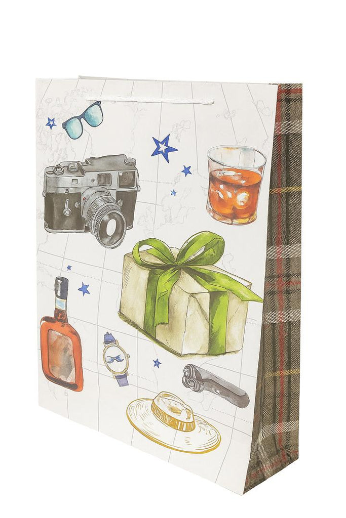 Trendy Men’s Paper Gift Bag – Multi-Design Print