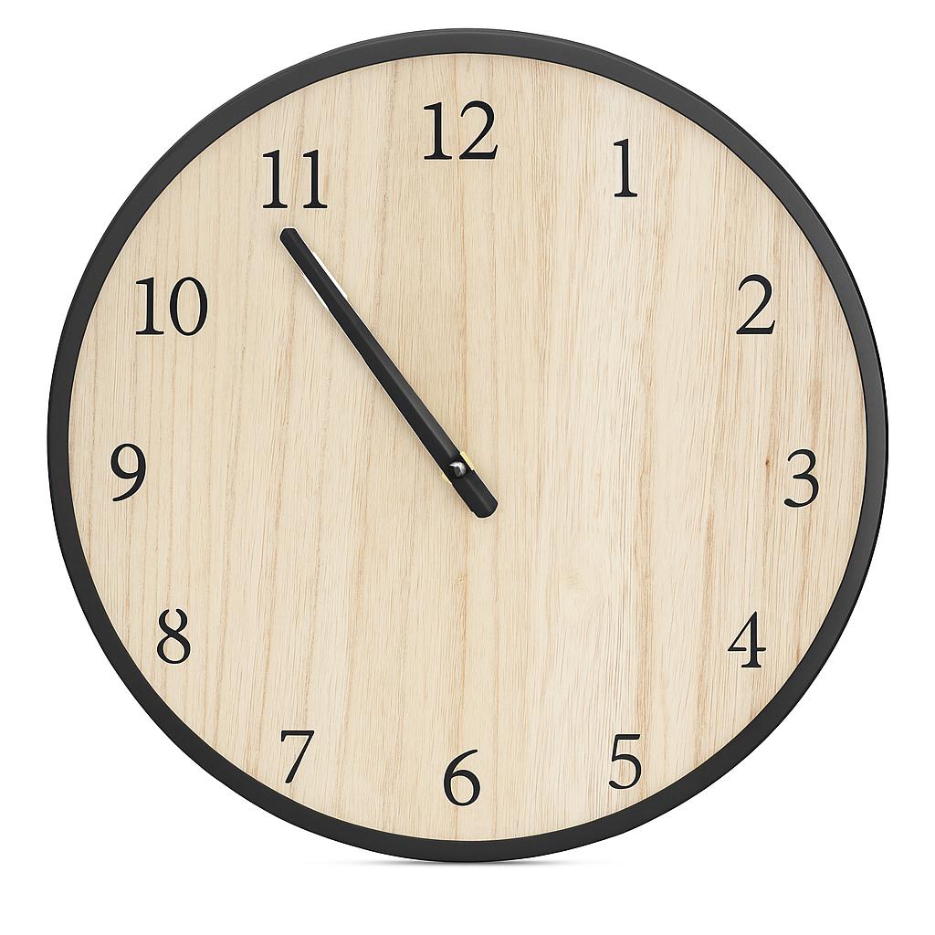 Wood Plate Wall Clock
