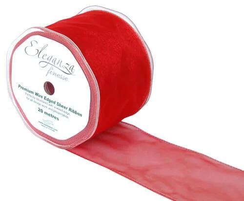 Elegance Finesse Premium Sheer Wired Ribbon – 32mm x 20m