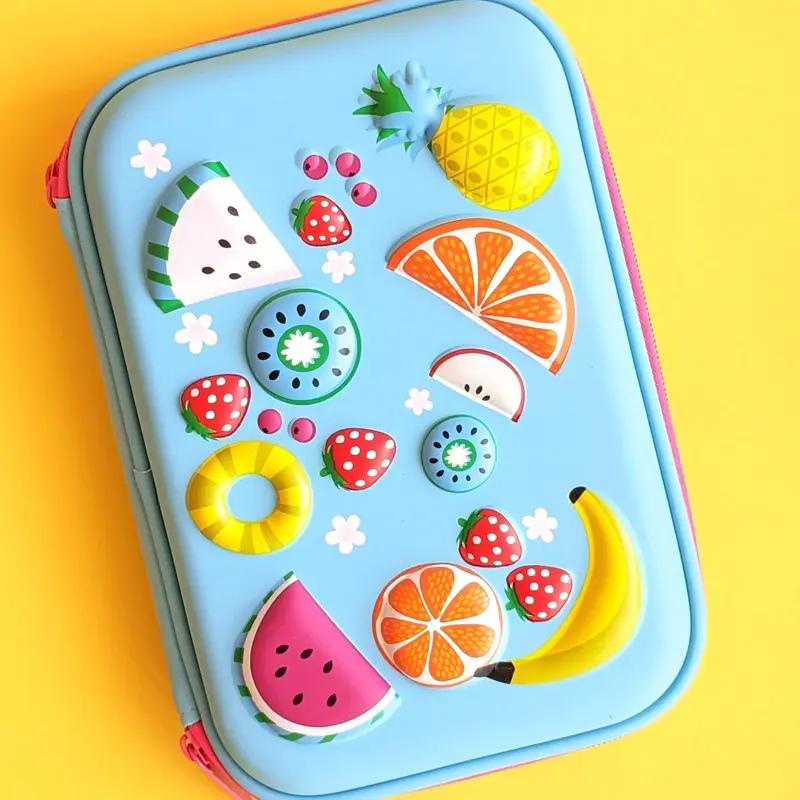 Fruity Fun Hardtop Pencil Case with Compartments. 