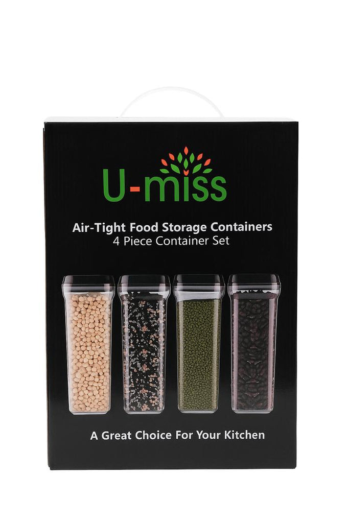 U-miss Airtight Food Storage Containers – 4 Piece Set