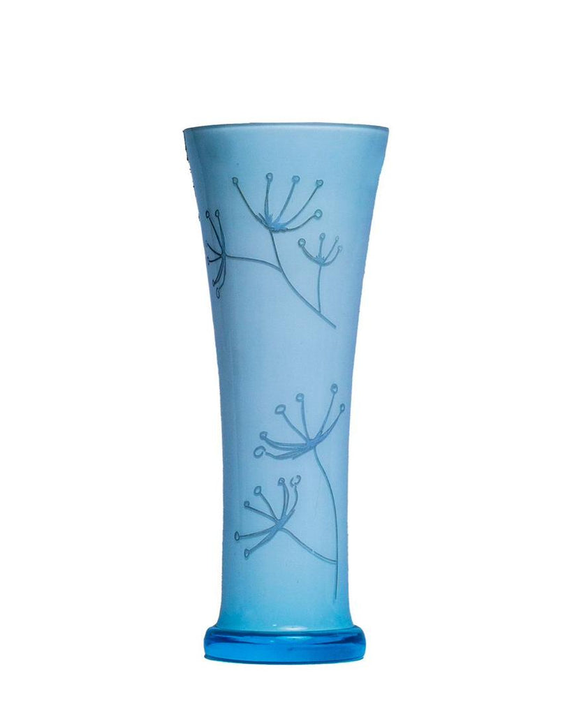 Blue Glass Decorative Vase – 30cm