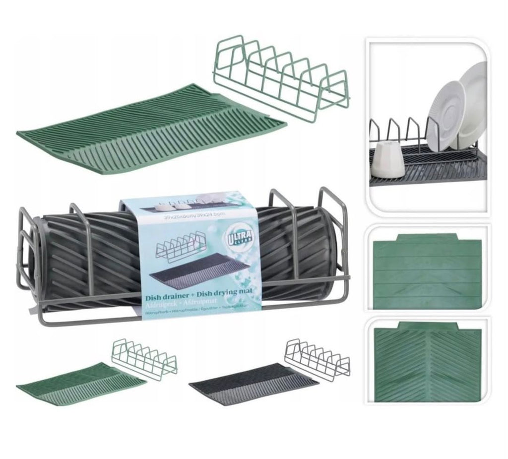 Ultra Clean Dish Drainer & Dish Drying Mat