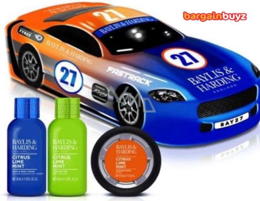 Baylis & Harding Citrus, Lime & Mint Men’s Race Car Tin Gift Set