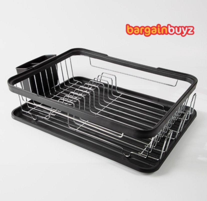 Anika Dish Drainer Rack – Grey (41 × 32 × 9.5 cm)