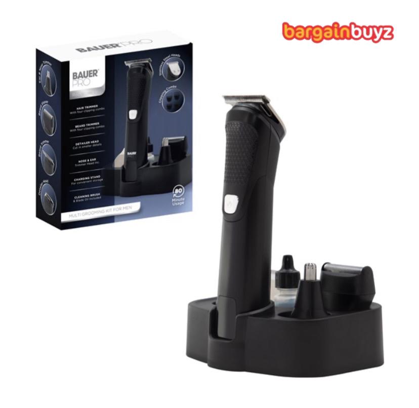 Bauer Pro Rechargeable Hair Clipper – Multi Grooming Kit for Men