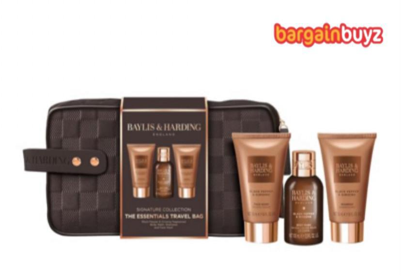 Baylis & Harding Essentials Travel Bag – Black Pepper & Ginseng