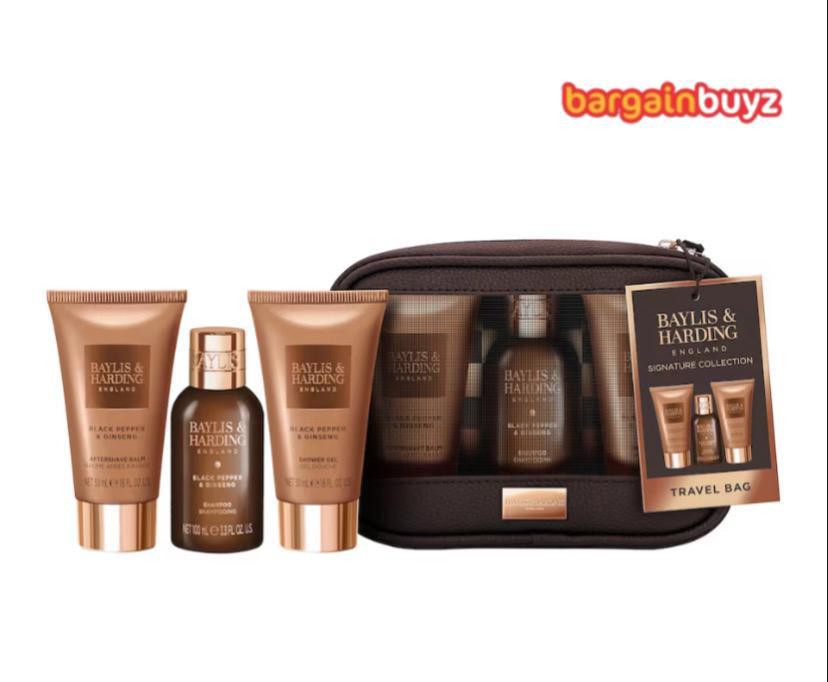 Baylis & Harding Black Pepper & Ginseng Travel Bag Set