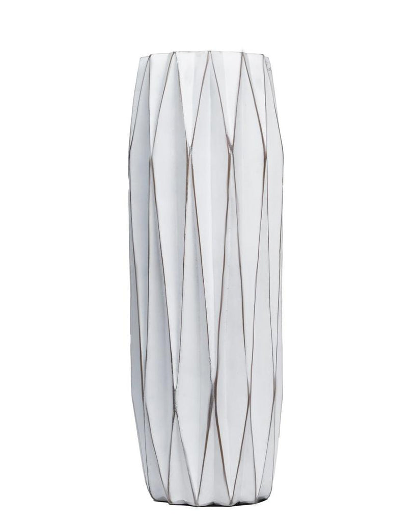 White and Gold Decorative Vase – 59cm