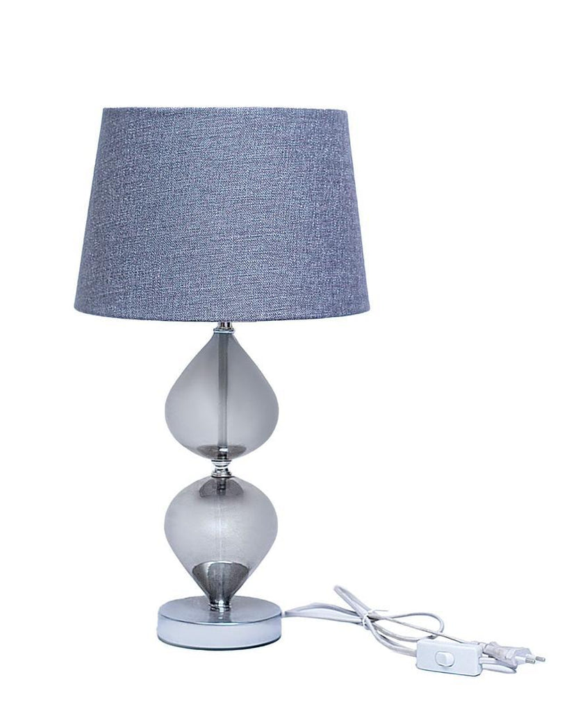 Lamp With Grey Linen Shade