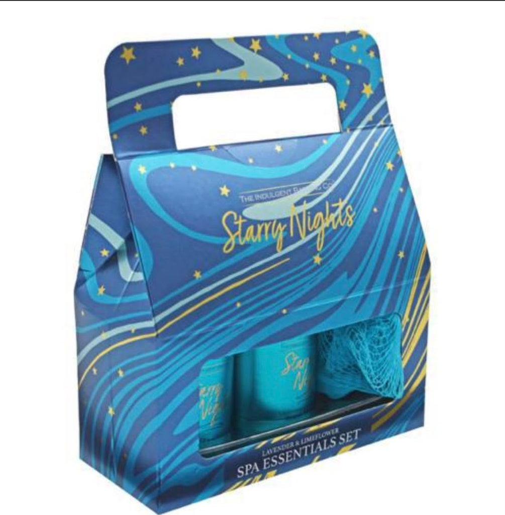 The Indulgent Bathing Co. Starry Nights Lavender & Lime Flower Spa Set