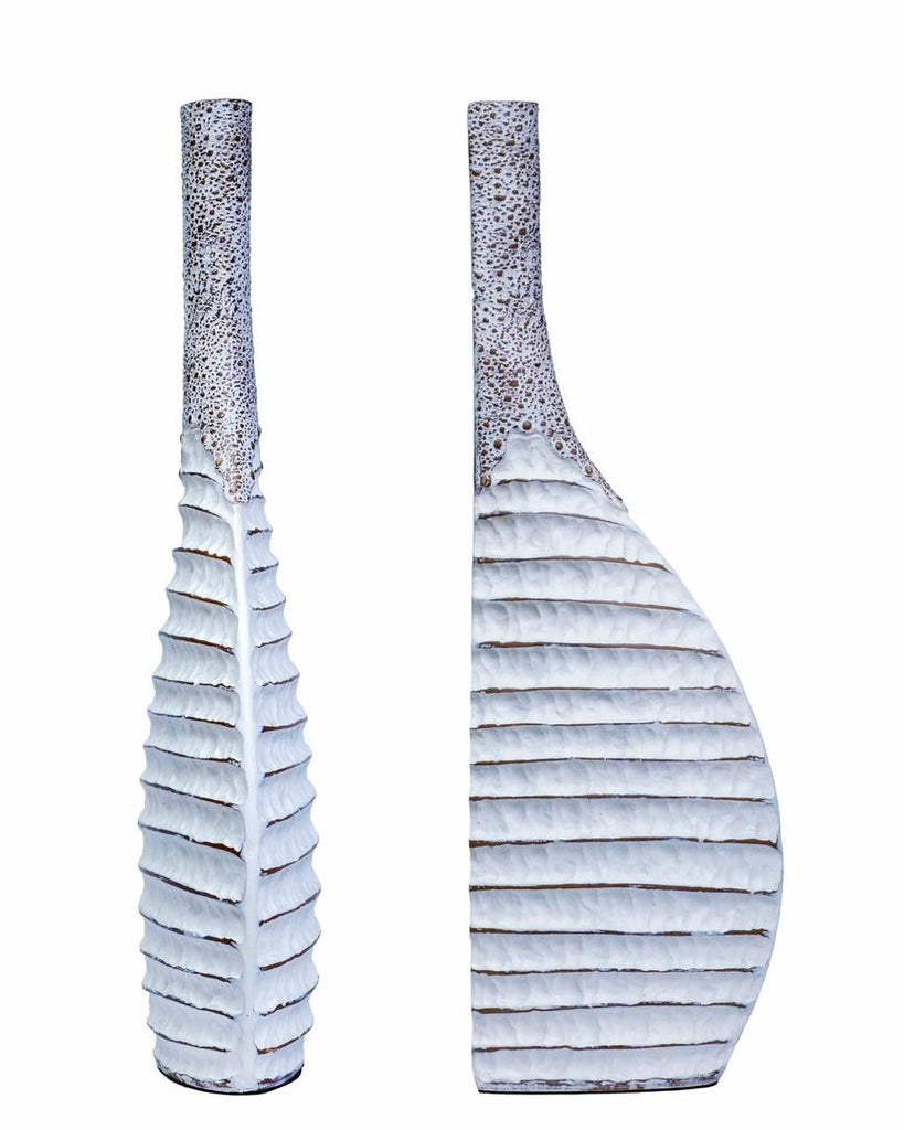 White and Gold Decorative Vase – 55cm